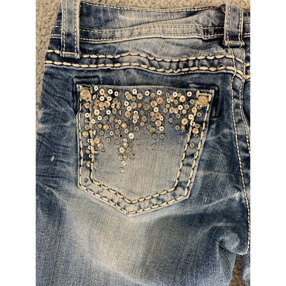 Miss Me Skinny Jeans 27 JE5757SR VTG 36D 31 Inseam Embellished Sequin - Picture 11 of 15